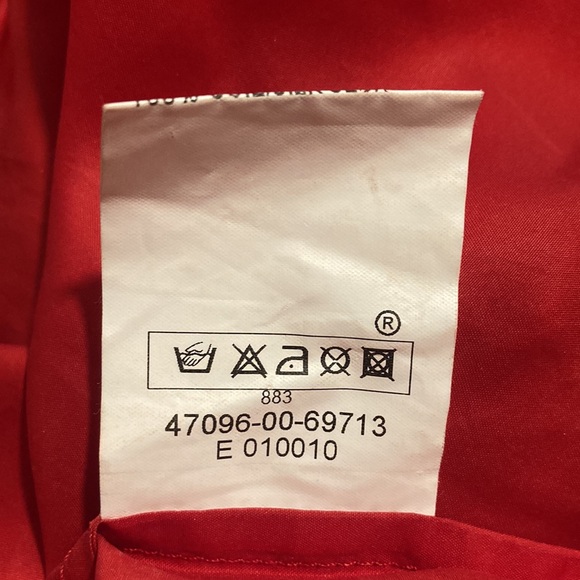 MONCLER vintage red silk long windbreaker - Picture 8 of 13